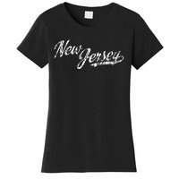 New Jersey Nj Vintage Sports Script Retro Women's T-Shirt