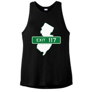 New Jersey Nj Gsp Garden State Parkway Exit Sign 117 Ladies PosiCharge Tri-Blend Wicking Tank