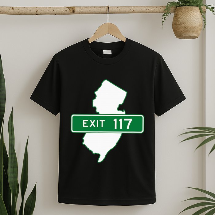 New Jersey Nj Gsp Garden State Parkway Exit Sign 117 T-Shirt