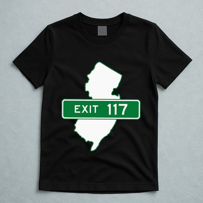 New Jersey Nj Gsp Garden State Parkway Exit Sign 117 T-Shirt