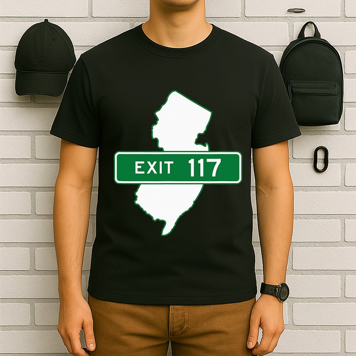 New Jersey Nj Gsp Garden State Parkway Exit Sign 117 T-Shirt