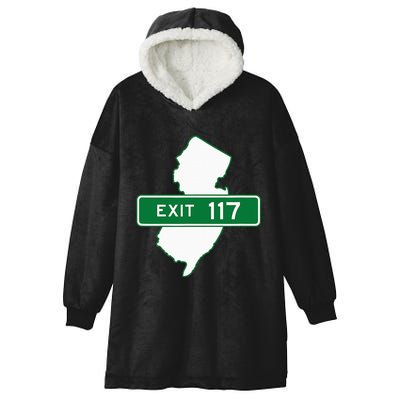 New Jersey Nj Gsp Garden State Parkway Exit Sign 117 Hooded Wearable Blanket