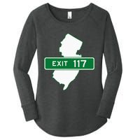 New Jersey Nj Gsp Garden State Parkway Exit Sign 117 Women's Perfect Tri Tunic Long Sleeve Shirt