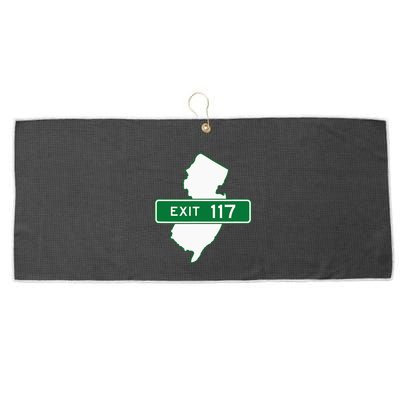 New Jersey Nj Gsp Garden State Parkway Exit Sign 117 Large Microfiber Waffle Golf Towel