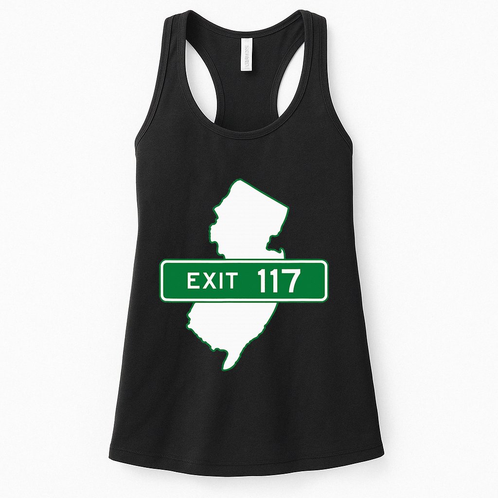 New Jersey Nj Gsp Garden State Parkway Exit Sign 117 Womens Tank Top