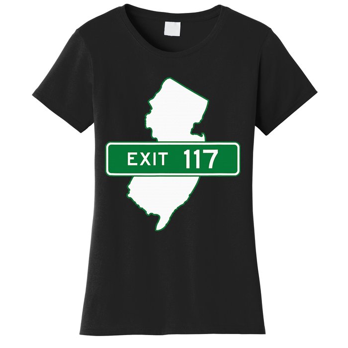 New Jersey Nj Gsp Garden State Parkway Exit Sign 117 Women's T-Shirt