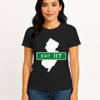 New Jersey Nj Gsp Garden State Parkway Exit Sign 117 Womens T-Shirt