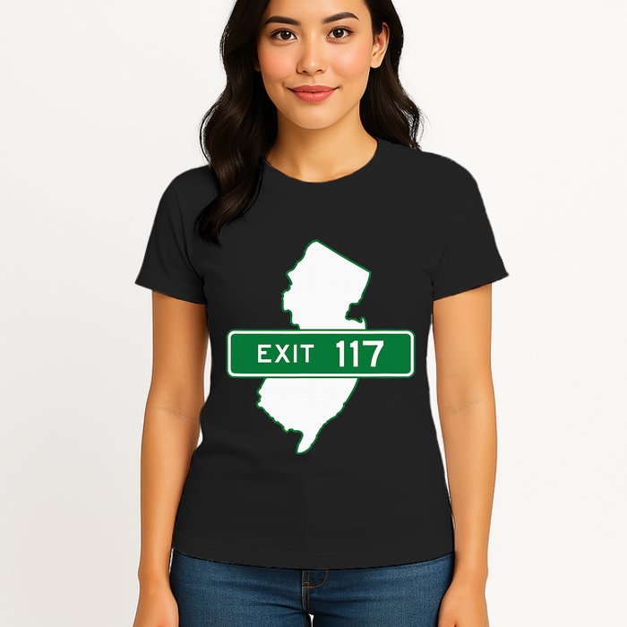 New Jersey Nj Gsp Garden State Parkway Exit Sign 117 Womens T-Shirt