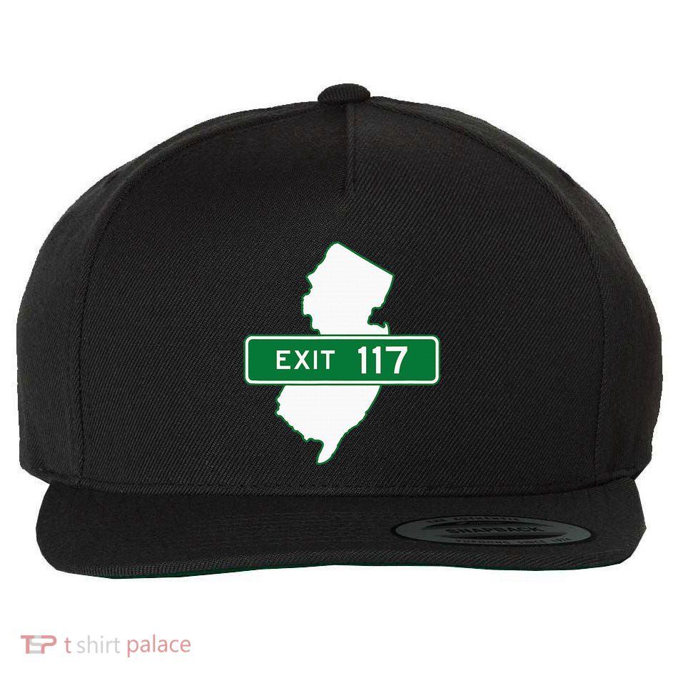 New Jersey Nj Gsp Garden State Parkway Exit Sign 117 Wool Snapback Cap