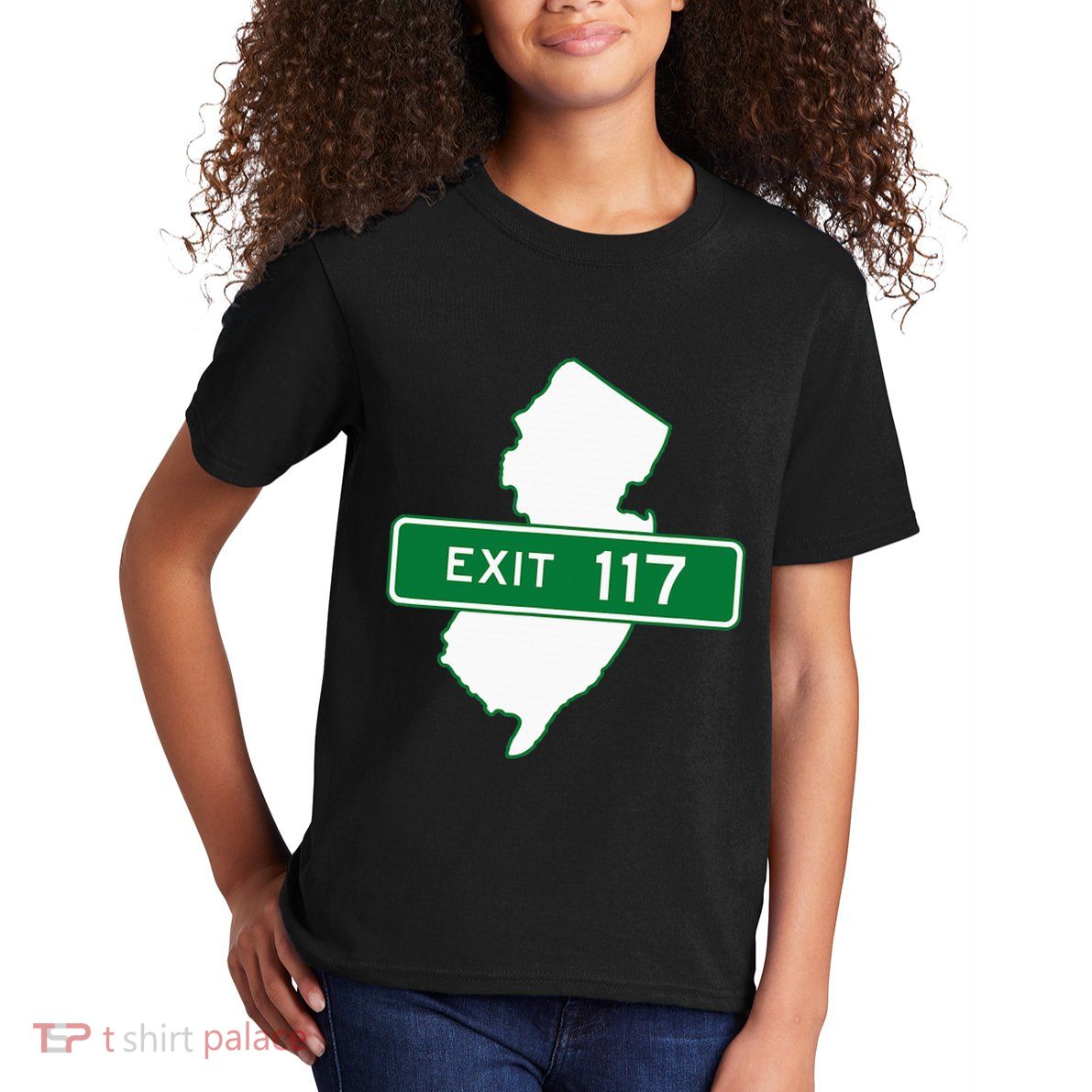 New Jersey Nj Gsp Garden State Parkway Exit Sign 117 Kids T-Shirt