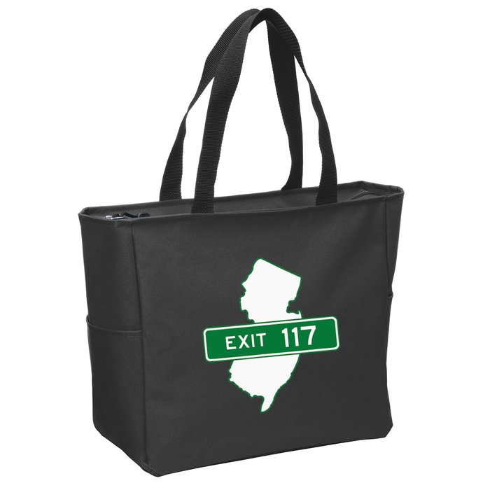 New Jersey Nj Gsp Garden State Parkway Exit Sign 117 Zip Tote Bag