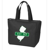 New Jersey Nj Gsp Garden State Parkway Exit Sign 117 Zip Tote Bag