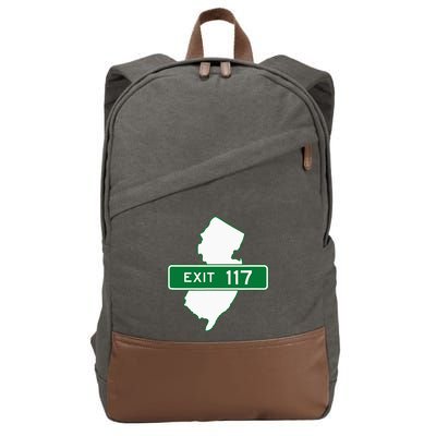 New Jersey Nj Gsp Garden State Parkway Exit Sign 117 Cotton Canvas Backpack