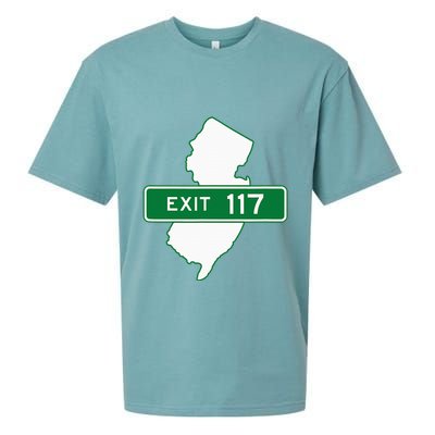 New Jersey Nj Gsp Garden State Parkway Exit Sign 117 Sueded Cloud Jersey T-Shirt