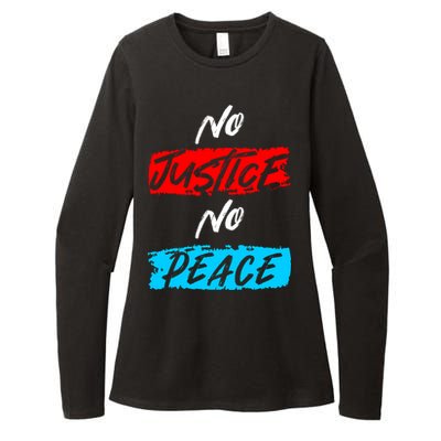 No Justice No Peace Womens CVC Long Sleeve Shirt