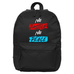 No Justice No Peace 16 in Basic Backpack