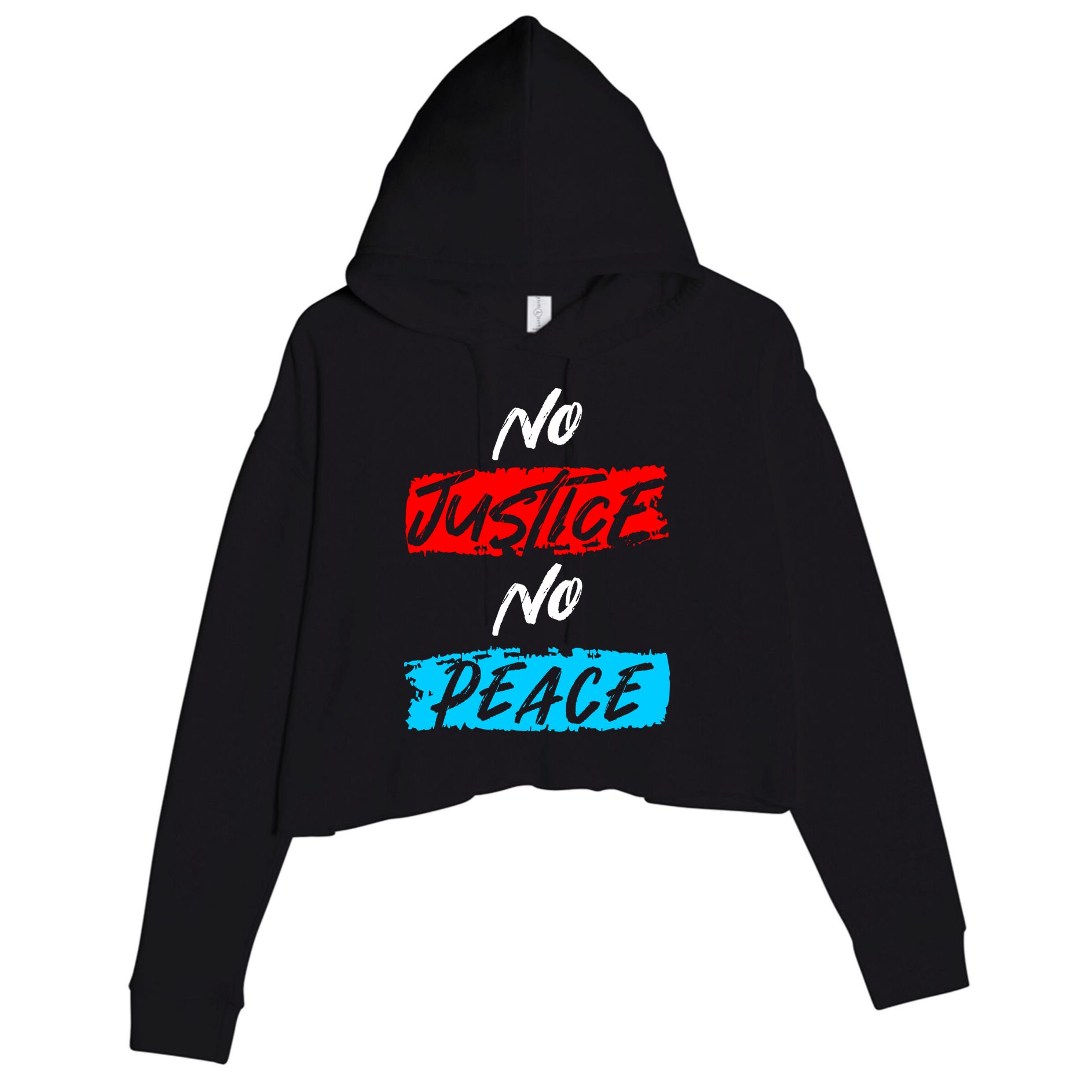 No Justice No Peace Crop Fleece Hoodie