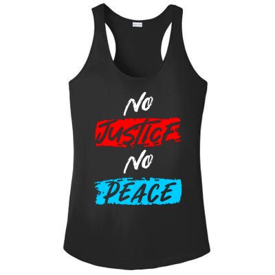 No Justice No Peace Ladies PosiCharge Competitor Racerback Tank