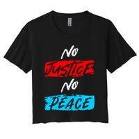 No Justice No Peace Women's Crop Top Tee