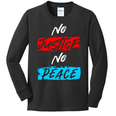 No Justice No Peace Kids Long Sleeve Shirt