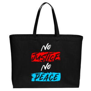 No Justice No Peace Cotton Canvas Jumbo Tote