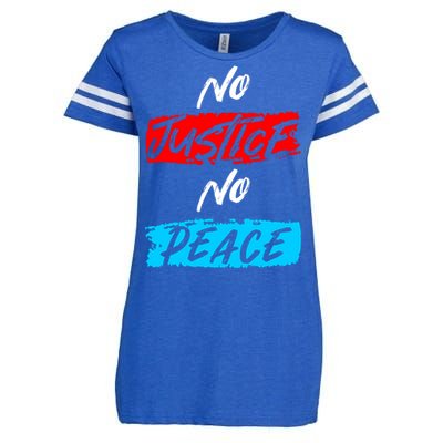 No Justice No Peace Enza Ladies Jersey Football T-Shirt