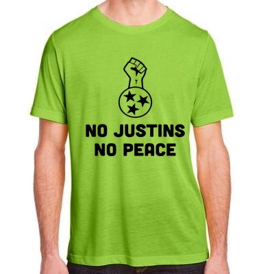 No Justins No Peace Tennessee Three Adult ChromaSoft Performance T-Shirt