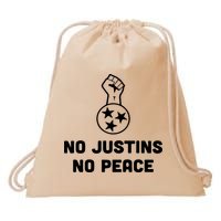 No Justins No Peace Tennessee Three Drawstring Bag