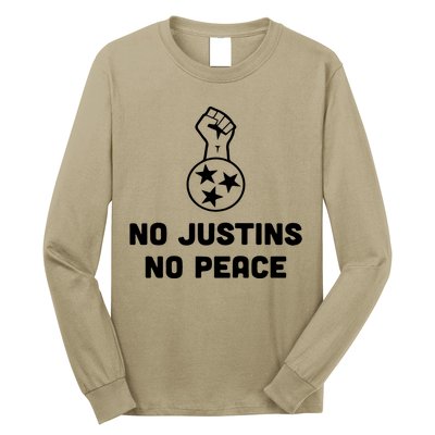 No Justins No Peace Tennessee Three Long Sleeve Shirt