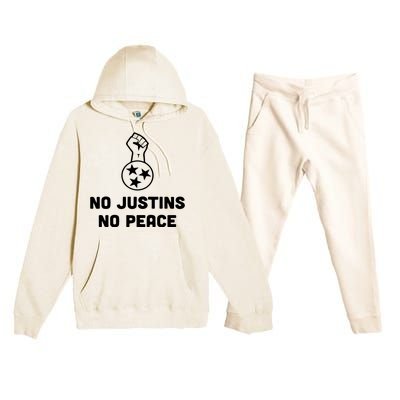 No Justins No Peace Tennessee Three Premium Hooded Sweatsuit Set