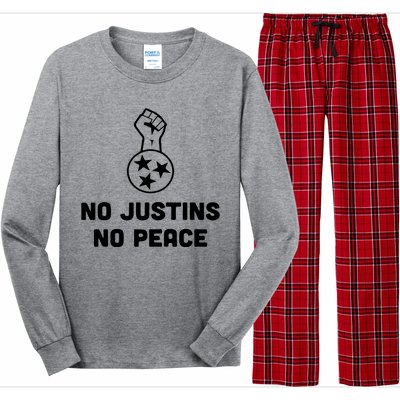 No Justins No Peace Tennessee Three Long Sleeve Pajama Set