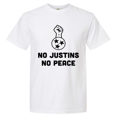 No Justins No Peace Tennessee Three Garment-Dyed Heavyweight T-Shirt