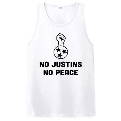 No Justins No Peace Tennessee Three PosiCharge Competitor Tank