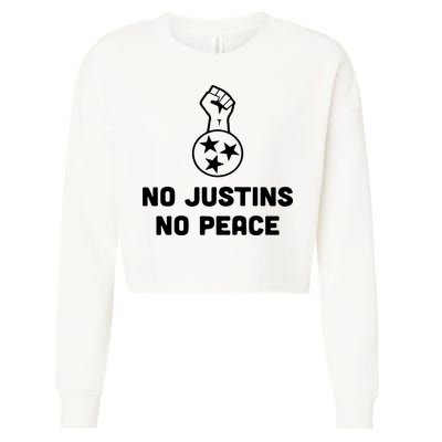 No Justins No Peace Tennessee Three Cropped Pullover Crew