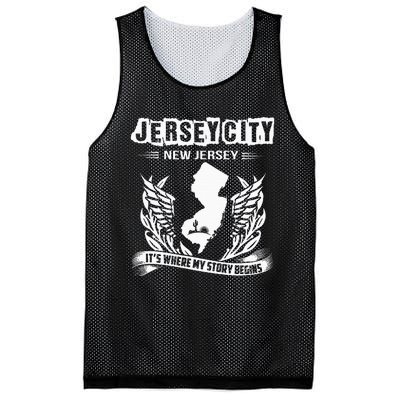 New Jersey Nj State Classic City Where My Story Begins Mesh Reversible Basketball Jersey Tank