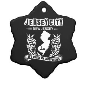 New Jersey Nj State Classic City Where My Story Begins Ceramic Star Ornament