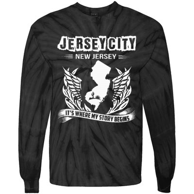 New Jersey Nj State Classic City Where My Story Begins Tie-Dye Long Sleeve Shirt