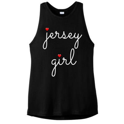 New Jersey on the Shore Garden State Beach Ladies PosiCharge Tri-Blend Wicking Tank