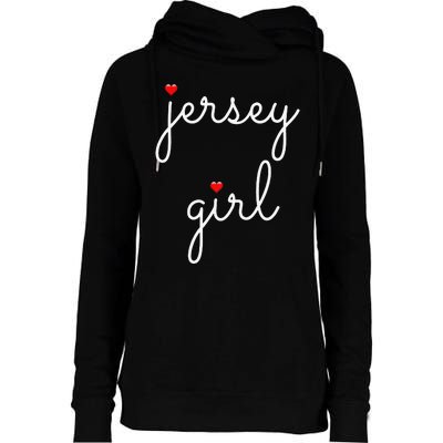 New Jersey on the Shore Garden State Beach Womens Funnel Neck Pullover Hood