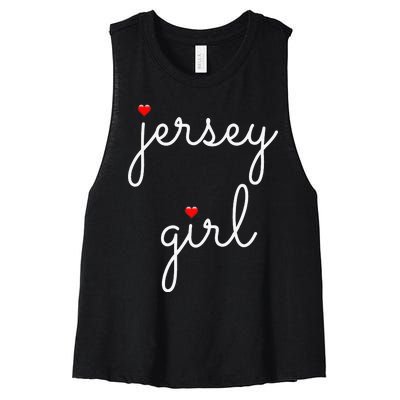 New Jersey on the Shore Garden State Beach Women's Racerback Cropped Tank