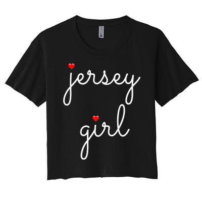 New Jersey on the Shore Garden State Beach Women's Crop Top Tee