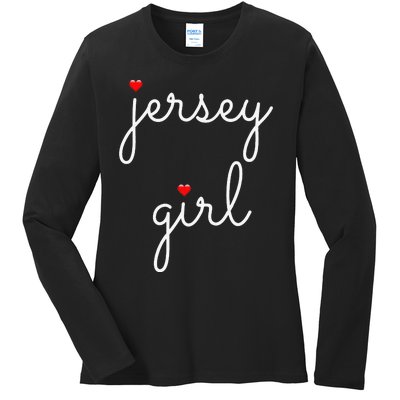 New Jersey on the Shore Garden State Beach Ladies Long Sleeve Shirt