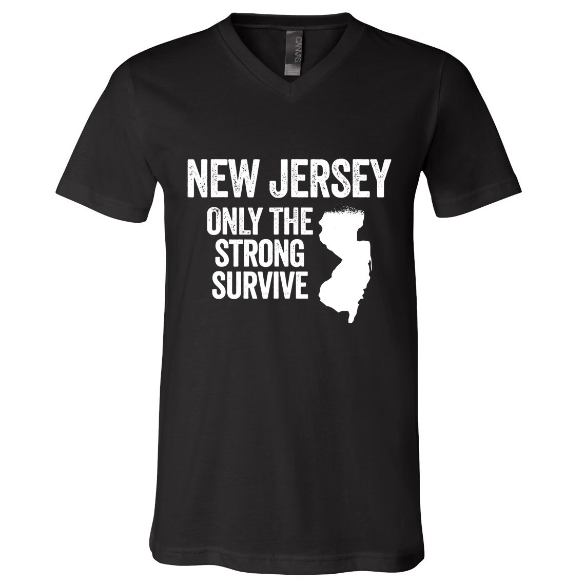 New Jersey Only The Strong Survive Funny V-Neck T-Shirt