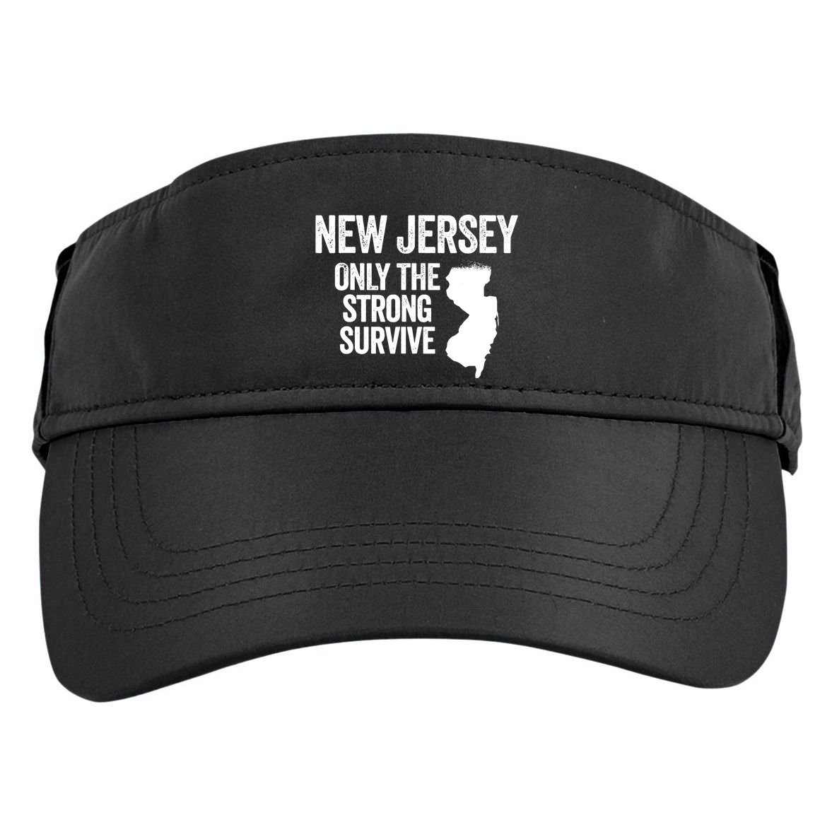 New Jersey Only The Strong Survive Funny Adult Drive Performance Visor