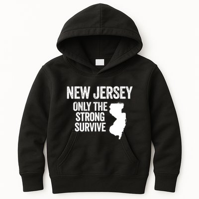 New Jersey Only The Strong Survive Funny Kids Hoodie