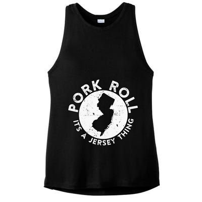 New Jersey Pork Roll It Is Jersey Thing Taylor Ham Pork Roll Ladies PosiCharge Tri-Blend Wicking Tank