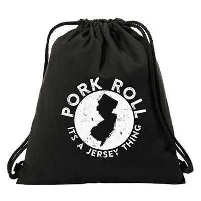 New Jersey Pork Roll It Is Jersey Thing Taylor Ham Pork Roll Drawstring Bag