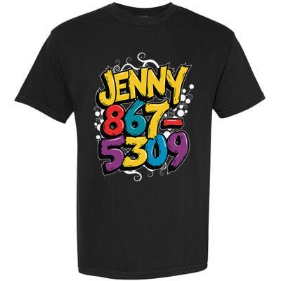 Nostalgic Jenny Phone Number 867 5309 Retro Music 80s Funny Garment-Dyed Heavyweight T-Shirt
