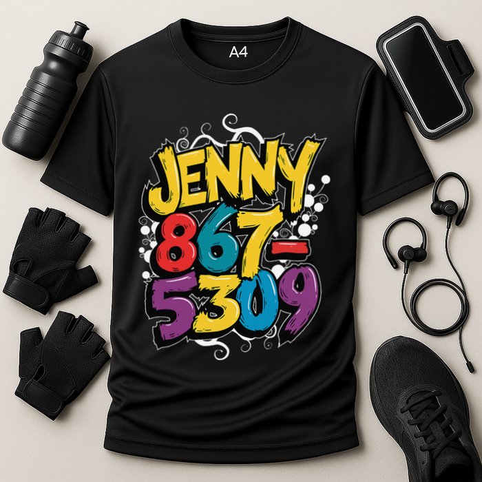 Nostalgic Jenny Phone Number 867 5309 Retro Music 80s Funny Performance Shirt