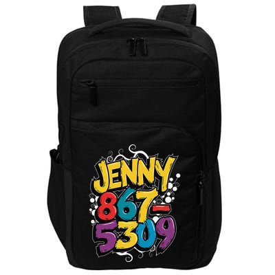 Nostalgic Jenny Phone Number 867 5309 Retro Music 80s Funny Impact Tech Backpack